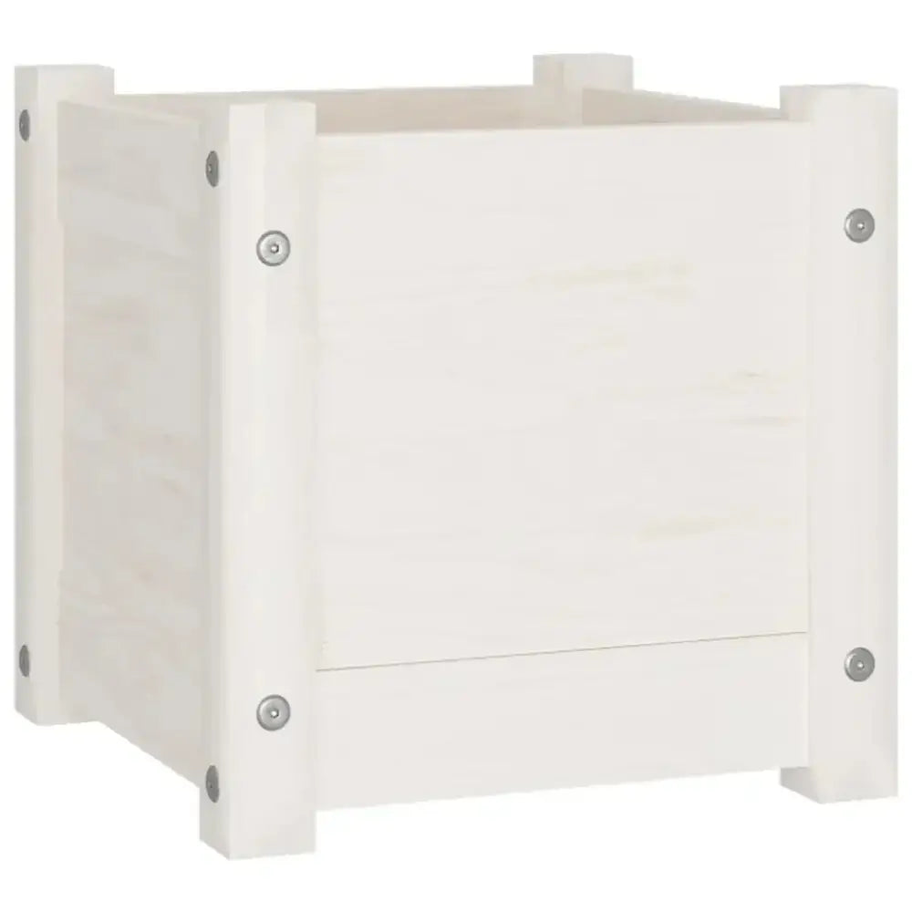 Vidaxl garden planters 2 pcs white 31x31x31 cm solid pinewood Nexellus