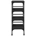 Vidaxl kitchen trolley black 45x35x89.5 cm engineered wood