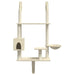 Vidaxl wall-mounted cat tree with scratching post cream 153