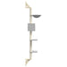 Vidaxl wall-mounted cat tree with scratching post light