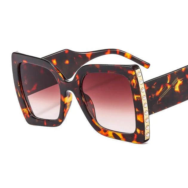 Vintage Oversized Square Cat Eye Sunglasses For Women Nexellus