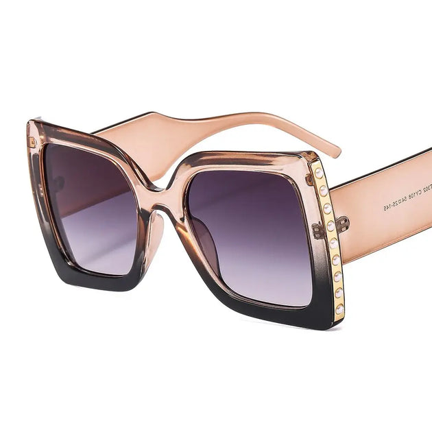Vintage Oversized Square Cat Eye Sunglasses For Women Nexellus