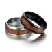 Vintage stainless steel wood rings for men Nexellus