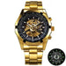 Winner watch men skeleton automatic mechanical watch gold skeleton Nexellus