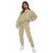 Women's new corduroy solid color round neck pullover long sleeve pants Nexellus