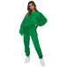 Women's new corduroy solid color round neck pullover long sleeve pants Nexellus