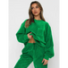Women's new corduroy solid color round neck pullover long sleeve pants Nexellus