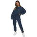 Women's new corduroy solid color round neck pullover long sleeve pants Nexellus