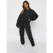 Women's new corduroy solid color round neck pullover long sleeve pants Nexellus