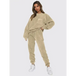 Women's new corduroy solid color round neck pullover long sleeve pants Nexellus
