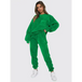 Women's new corduroy solid color round neck pullover long sleeve pants Nexellus
