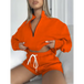 Women's new solid color stand collar zipper pullover long sleeve Nexellus