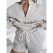 Women's new solid color stand collar zipper pullover long sleeve Nexellus