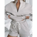 Women's new solid color stand collar zipper pullover long sleeve Nexellus