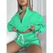 Women's new solid color stand collar zipper pullover long sleeve Nexellus