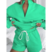 Women's new solid color stand collar zipper pullover long sleeve Nexellus