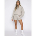 Women's new solid color stand collar zipper pullover long sleeve Nexellus