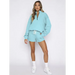 Women's new solid color stand collar zipper pullover long sleeve Nexellus