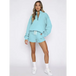 Women's new solid color stand collar zipper pullover long sleeve Nexellus